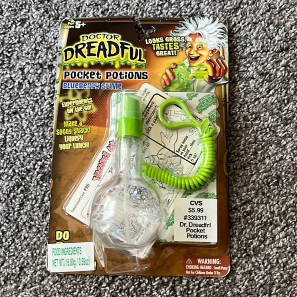 Vintage Doctor Dreadful Pocket Potions Blueberry Slime New Sealed